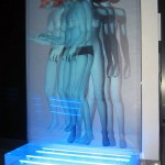 Fading light, Vincenzo Ceccato, cm. 170x110, tecnica mista su tela e neon, 2007